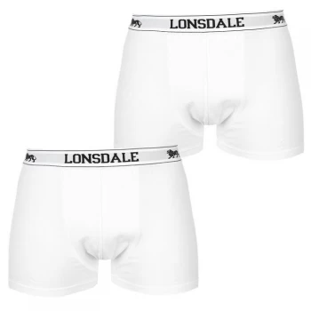 image of Lonsdale 2 Pack Trunks Mens - Black/RedStrp