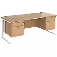 image of Dams International Desk MCM18P22WHB 1,800 x 800 x 725 mm