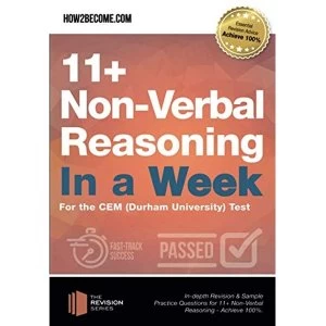 Image of 11+ Non-Verbal Reasoning in a Week For the CEM (Durham University) Test Paperback / softback 2018