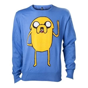 image of Adventure Time - Jake Mens Large Sweatshirt - Blue