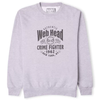Image of Marvel Web Head Crime Fighter Sweatshirt - Grey - XXL - Grey