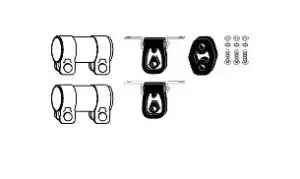 Image of VEGAZ Mounting Kit, exhaust system VA-158 VW,SEAT,POLO (6N2),Polo Schragheck (6N1),Caddy II Kastenwagen (9K9A),Caddy II Kombi (9K9B),Ibiza II (6K1)