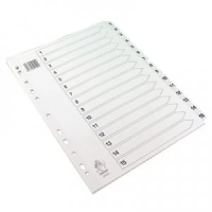 Image of Nice Price A4 White 1-15 Mylar Index WX01530