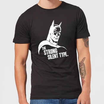 Image of DC Comics Batman The Strong Silent Type T-Shirt in Black - 3XL - Black