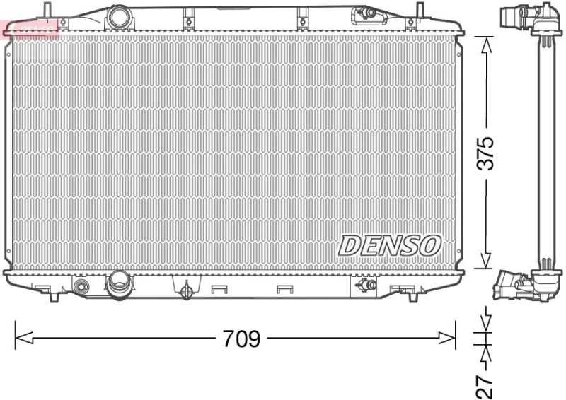 Image of DENSO Engine radiator DENSO DRM40041
