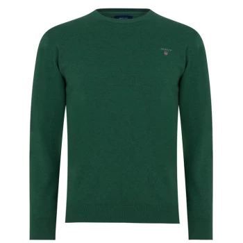 image of Gant Classic Cotton Crew Neck Jumper - Green