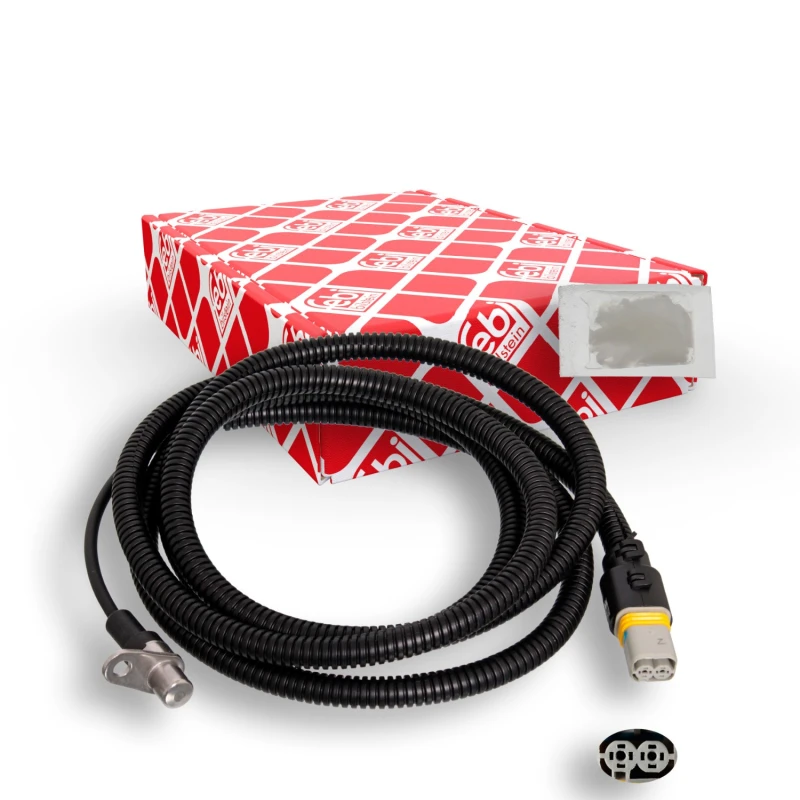 Image of FEBI BILSTEIN 104748 ABS Sensor Rear Axle Left Sensor,wheel speed (412)