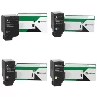 image of Lexmark 71C2H Original Black and Colour High Capacity Return Programme Toner Cartridge Multipack