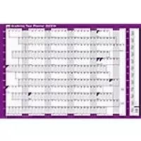 image of SASCO Academic Year Planner Unmounted 2023, 2025 Landscape Purple English 91.5 x 61 cm