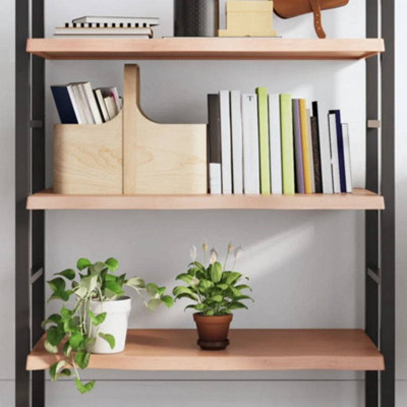Image of Vidaxl Wall Shelf Light Brown 100X60X(2-4) Cm Treated Solid Wood Oak