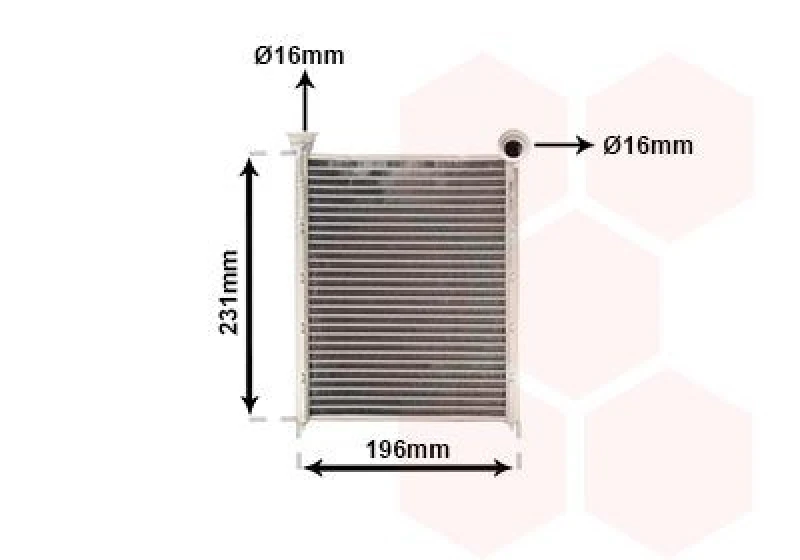 Image of VAN WEZEL Heater matrix VAN WEZEL 09016703