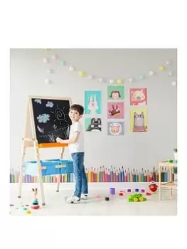 Image of Teamson Kids Little Artist Van Gogh Kids Easels - Wood / Blue