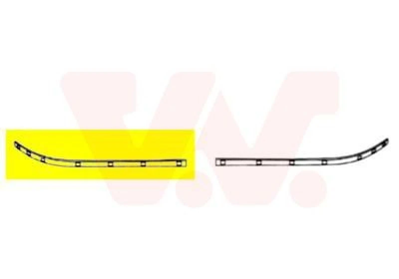 Image of VAN WEZEL Bumper moulding VAN WEZEL 3032482
