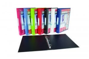 image of Elba Paper on Board Ring Binder Black