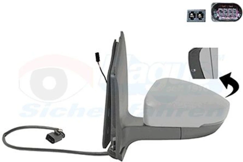Image of VAN WEZEL Wing mirror VAN WEZEL 5702807