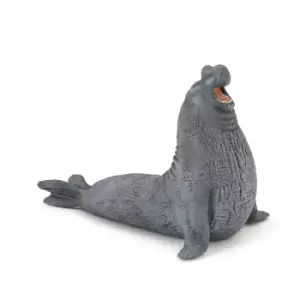 image of Papo Marine Life Elephant Seal Toy Figure, 3 Years or Above, Grey...