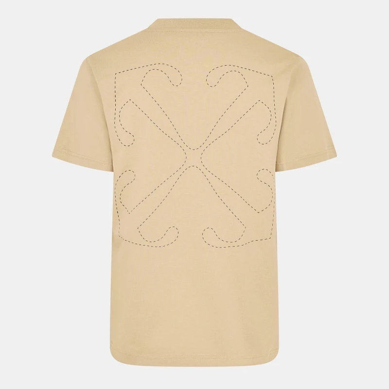 Image of Off White Mens - Technical Tape T-Shirt Brown Rice-Mole male XS