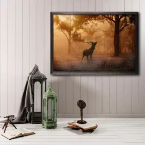 Image of Dream Forest Multicolor Decorative Framed Wooden Painting