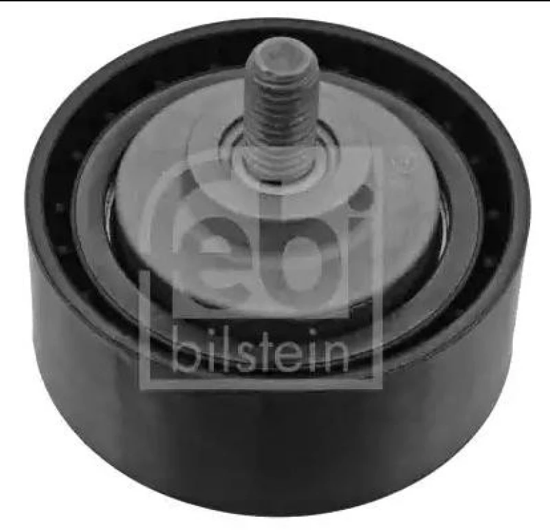 Image of FEBI BILSTEIN 100239 Idler Pulley with screw Plastic Deflection/Guide Pulley,v-ribbed belt (312)