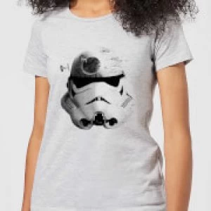 Image of Star Wars Command Stromtrooper Death Star Womens T-Shirt - Grey - 3XL
