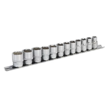 Image of Sealey AK2771 Socket Set 12pc 3/8"Sq Drive 6pt WallDrive Metric