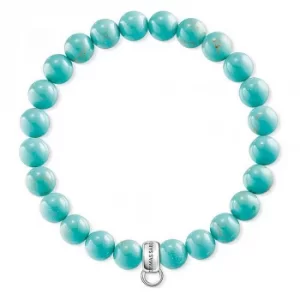 THOMAS SABO Turquoise Beaded Bracelet X0213-404-17-15.5 cm