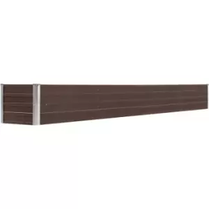 image of Vidaxl - Garden Raised Bed Galvanised Steel 320x40x45cm Brown Brown