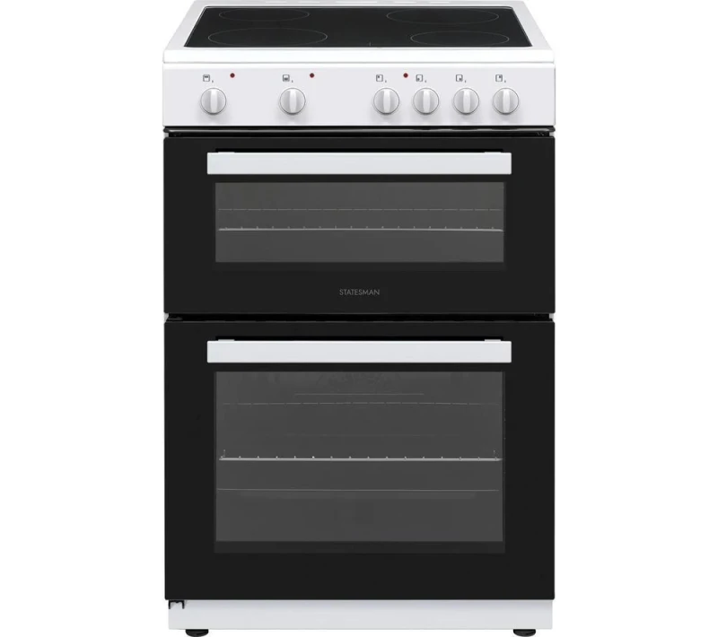 Image of STATESMAN EDC60W2 60cm Electric Ceramic Cooker - White 5016368090442