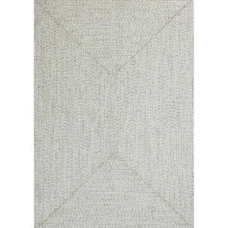 Image of The Rugs Indoor Outdoor Trenzado Rug Polypropylene Bordered Plain Design In White