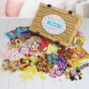 Image of Personalised 'Best Mum' Retro Sweet Hamper