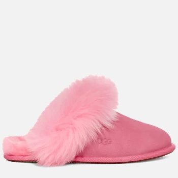 Image of UGG Womens Scuff Sis Suede/Sheepskin Slippers - Pink Rose - UK 3