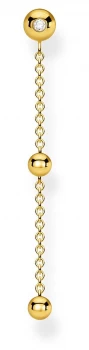 Image of Thomas Sabo 18k Yellow Gold Single Drop Earring White Jewellery