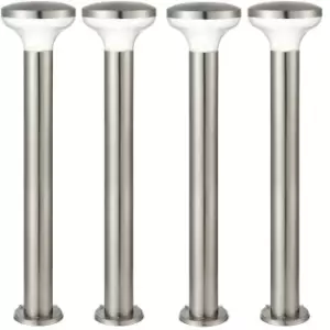 Image of 4 PACK Outdoor Post Bollard Light Marine Steel 1m LED Garden Driveway Path Lamp