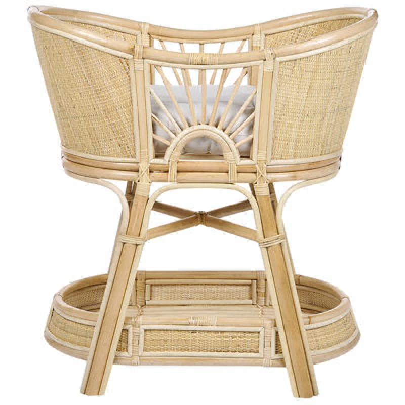 Image of Beliani Bassinet Rattan Lagrasse 50 X 70 Cm Natural