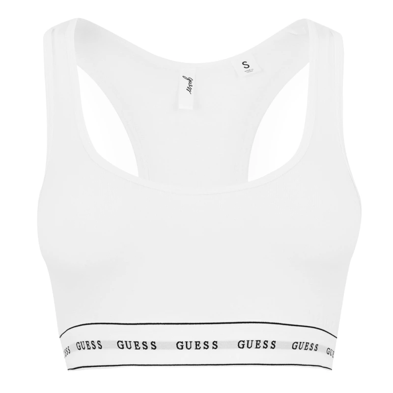 Image of Guess Carrie Bralette With Logo Band 14673291 White