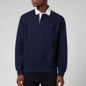 Image of Polo Ralph Lauren Mens Rl Fleece Rugby Polo Shirt - Cruise Navy - S