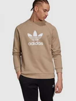 Image of Adidas Originals Trefoil Crew - Khaki