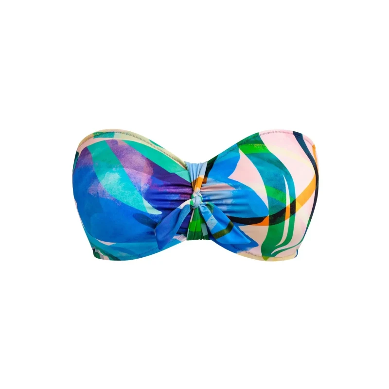 Image of Womens swimsuit top Fantasie Bandeau Molokai Shores Bleu Female 80D