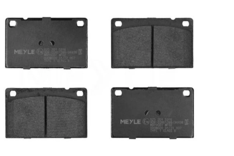 Image of MEYLE 025 201 5316 Brake pad set Front Axle, excl. wear warning contact, Original Quality, with anti-squeak plate Brake Pad Set,disc brake (402)