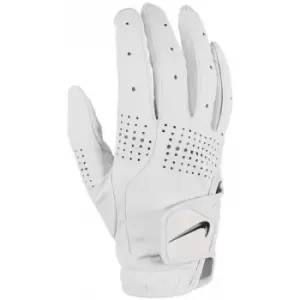 image of Nike Womens/Ladies Tour Classic III Leather 2020 Right Hand Golf Glove (L) (White/Black)