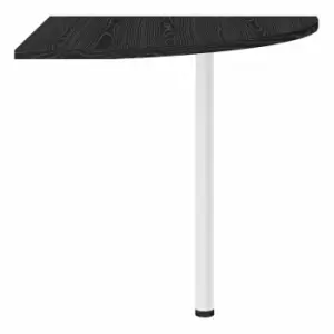 Image of Prima Corner Desk Top In Black Woodgrain With White Legs