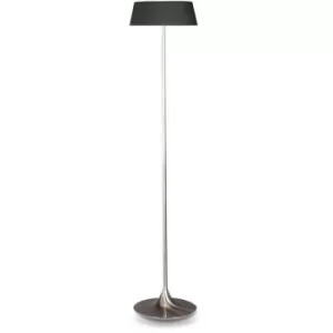 image of Linea Verdace Floor Lamp With Tapered Shade Satin Nickel