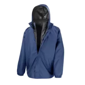 Image of Result Mens Core 3-in-1 Jacket With Quilted Bodywarmer Jacket (L) (Navy Blue)