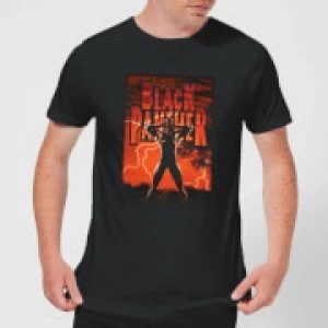 Image of Marvel Universe Wakanda Lightning Mens T-Shirt - Black