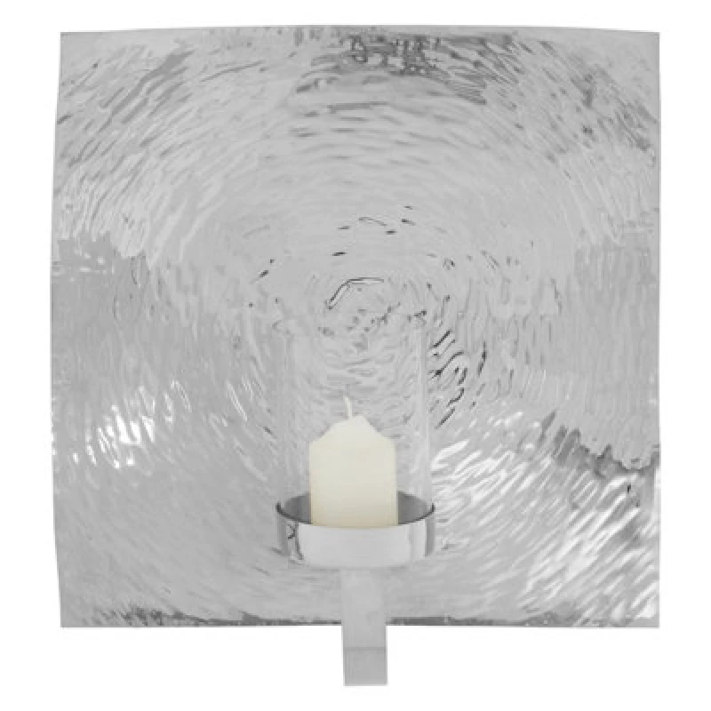 Image of Orsina Large Wall Sconce,silver Lantern,textured Aluminum Large Wall Light,outdoor Wall Lamp With Glass Shade