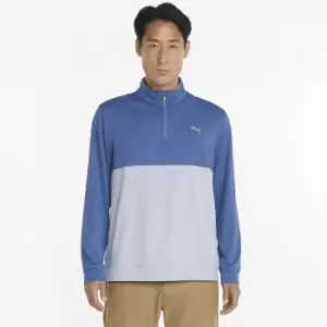 Image of Puma Gamer Colorblock 1/4 Zip Bright Cobalt/High Rise - L