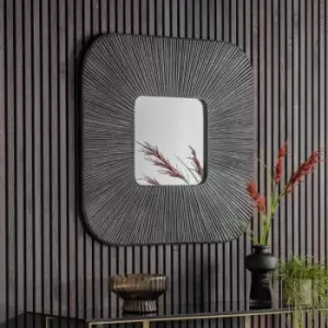 image of Gallery Interiors Latur Grey Square Wall Mirror