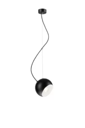 Image of Inez Dome Pendant Ceiling Lights Black, 1x E27