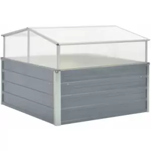 Image of Greenhouse 100x100x85cm Galvanised Steel Grey Vidaxl Grey