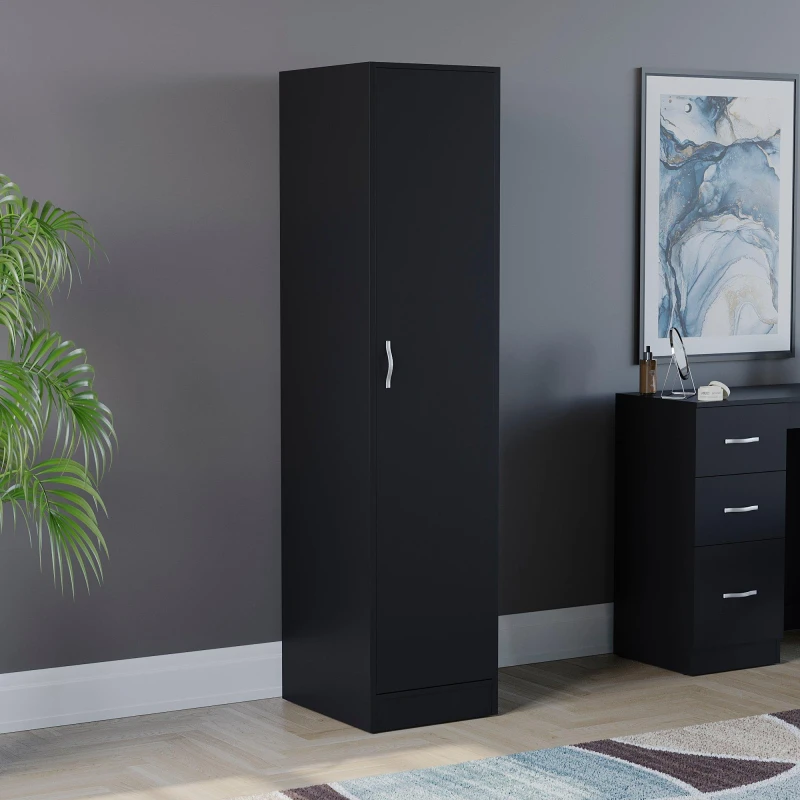 Image of Lassic Vida Designs Riano 1 Door Wardrobe Black unisex 1 Door